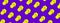 Pattern with yellow tongue on dark purple color.