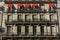 Patterned apartment buildings in a French town