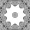 Patterned black and white mandala geometric background for wallpapers