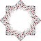 Patterned octagonal star, floral frame