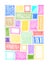 Patterned Stamps Colorful Background