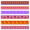 Patterns based on Khanty-Mansi Siberian folk ornaments set
