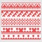 Patterns based on Khanty-Mansi Siberian folk ornaments set