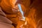 Patterns on the canyon walls in lower Antelope Canyon, Page, Arizona