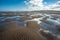 Patterns made by tide pools of water at low tide