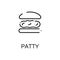 Patty flat icon or logo for web design.