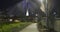 Paul Revere Landing Park with view of the Leonard Zakim Bunker Hill Memorial Bridge night motion footage