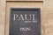 Paul sign logo store and brand text of French classical bakery restaurant