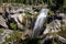Paulina Falls waterfall in Newberry National Volcanic Monument near Bend, Oregon