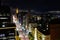 Paulista avenue, Sao Paulo cityscape, panoramic, night