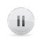 Pause button. Glass shiny 3d icon