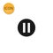 Pause icon isolated flat style.