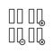 pause, plus, remove, minus sign icons. Element of outline button icons. Thin line icon for website design and development, app