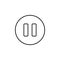 Pause vector line icon symbol