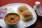 Pav Bhaji Indian spicy fast food with bread, onion and butter, Indian food, Indian Fast food