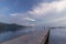 Paved gangplank over Lake Ohrid