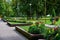 Paved path in the Park. A secluded path in the Park on a summer day