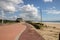 Paved Promenade Walkway at Durban`s Golden Mile on Beachfront