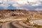 Paved road through the bolivian countryside