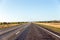 Paved road in the steppe