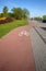 Pavement and bicycle path