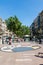 Pavement mosaic by Joan Miro on la Rambla in Barcelona, Spain