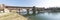 Pavia, covered bridge over the river Ticino