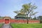 Pavilion with green lawn and tree, Temple of Heaven, Beijing, China