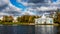 Pavilion Grotto and Cameron\'s Gallery in autumn