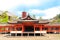 Pavilion of Itsukushima Shrine and Goju-no-to pagoda, Miyajima Island, Japan