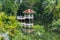 Pavilion by lake in Bang Krachao park, Bangkok