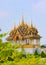Pavilion of the Memorial Crowns of the Auspice, just east of the Ananta Samakhom Throne Hall, in Bangkok, Thailand. Front view fro