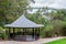 Pavilion near a pond and an observation walking bridge in Kings