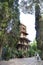 Pavilion in the public gardens in the hilltop town of Taormina on theisland of Sicily Italy