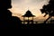 Pavilion Silhouette near sea