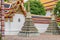 Pavilions and chedis Phra Chedi Rai  in a Buddhist temple complex Wat Pho in Bangkok