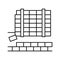 paving slabs concrete line icon vector illustration