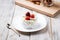 Pavlov dessert with whipped whites and berries