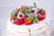 Pavlova with berry fruits