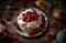 Pavlova cake raspberries. Generate Ai