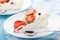 Pavlova cake with strawberry