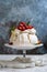 Pavlova - delicious crunchy cake with fruits