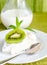 Pavlova meringue with kiwifruit slices