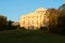 The Pavlovsk Palace in the setting sun in the october twilight. Saint Petersburg