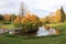 Pavlovsk park at autumn. Panorama