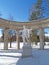 PAVLOVSK, RUSSIA. A fragment of a colonnade of Apollo in winter day