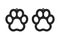 Paw earrings. Dog tag for collar. Laser cut template. Jewelry making. Vector