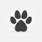 Paw Foot Print vector concept minimal solid icon