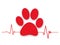 Paw heartbeat -Love Animal Cardiogram