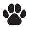 Paw logo cat dog animal pet vector footprint icon